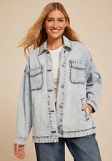 Oversized Denim Jacket, C2806, small