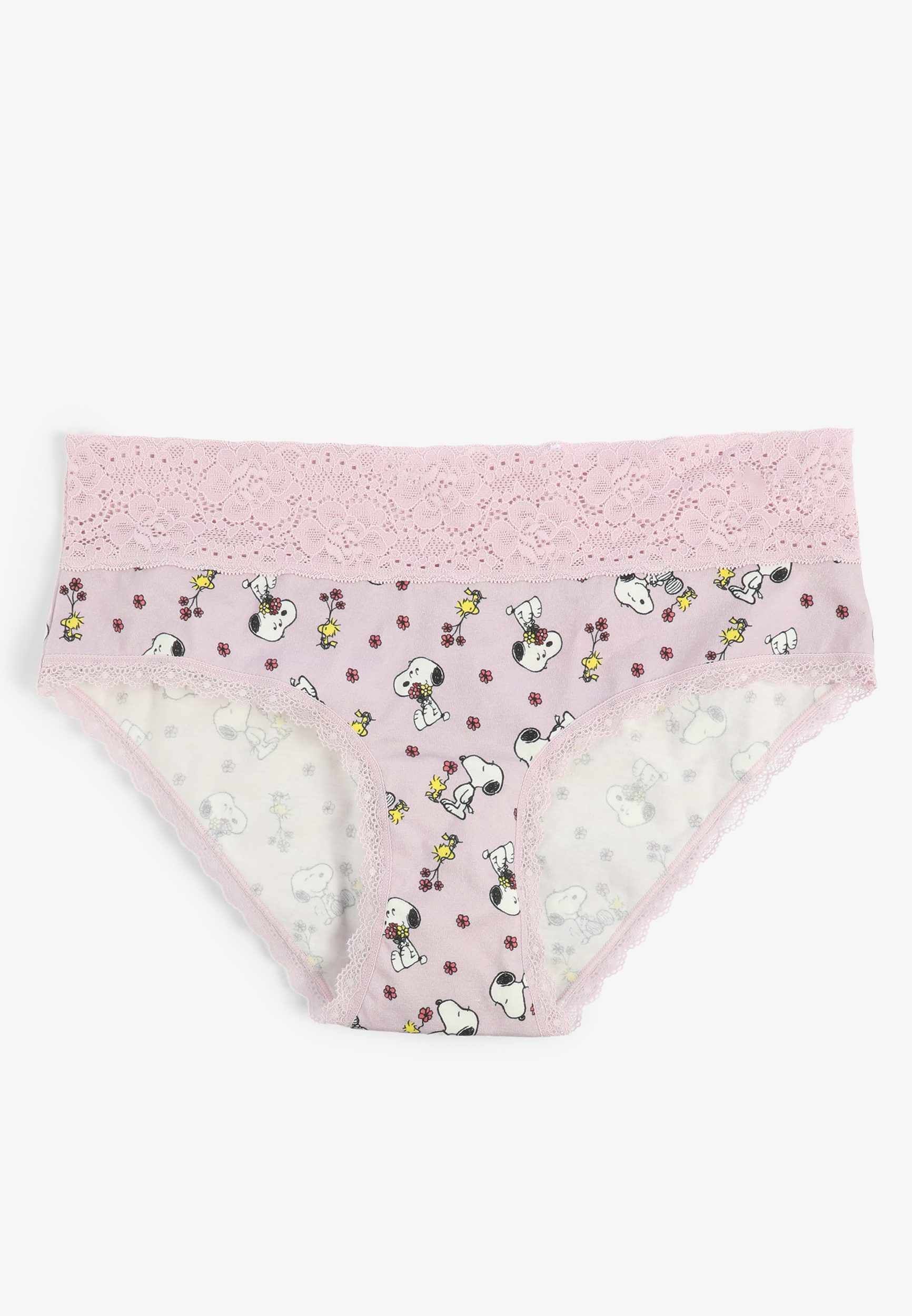 Simply Comfy Cotton Snoopy And Woodstock Print Hipster Panty