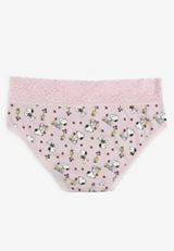 Simply Comfy Cotton Snoopy And Woodstock Print Hipster Panty, PURPLE COMBO, small