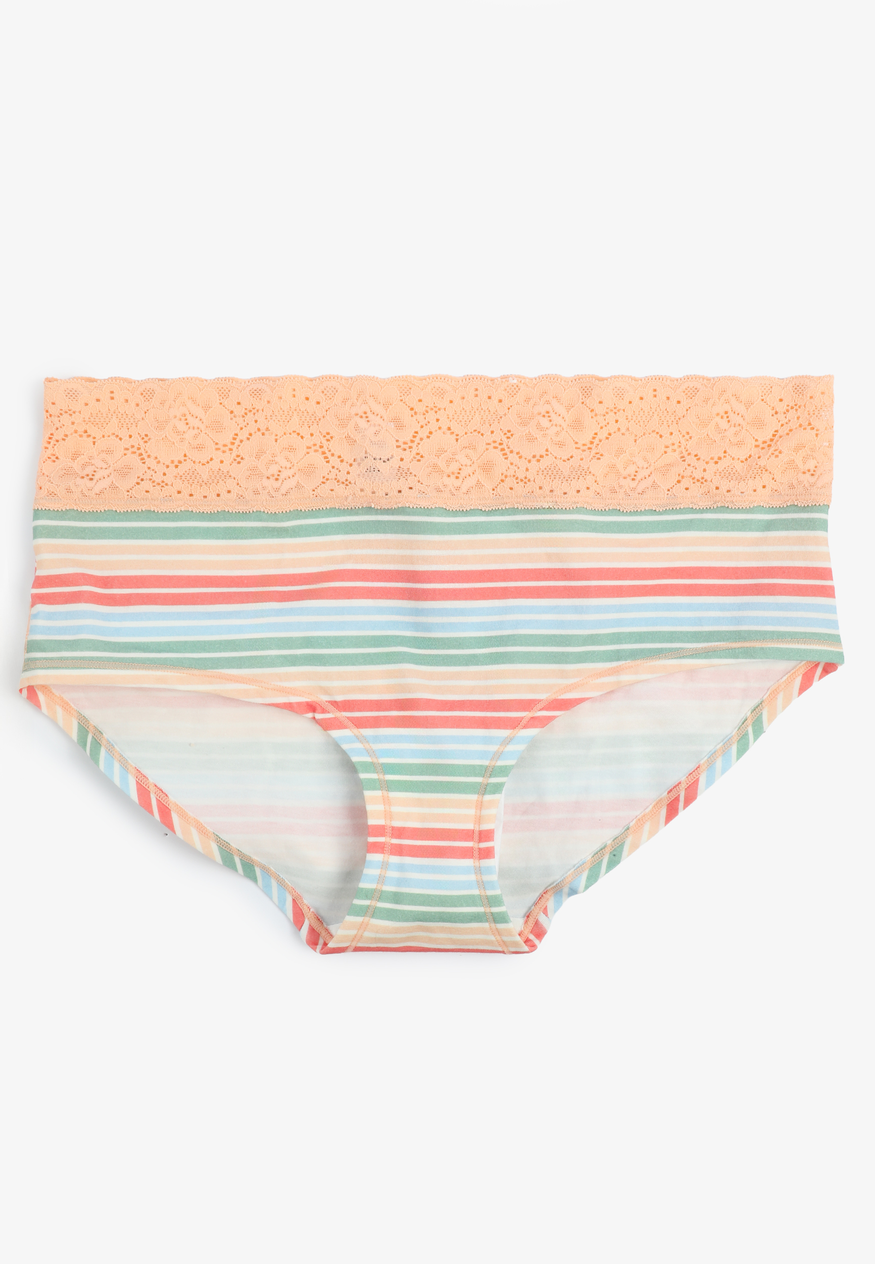 Simply Comfy Cotton Colorful Striped Boybrief Panty