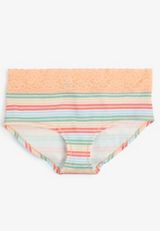 Simply Comfy Cotton Colorful Striped Boybrief Panty, MULTI, small