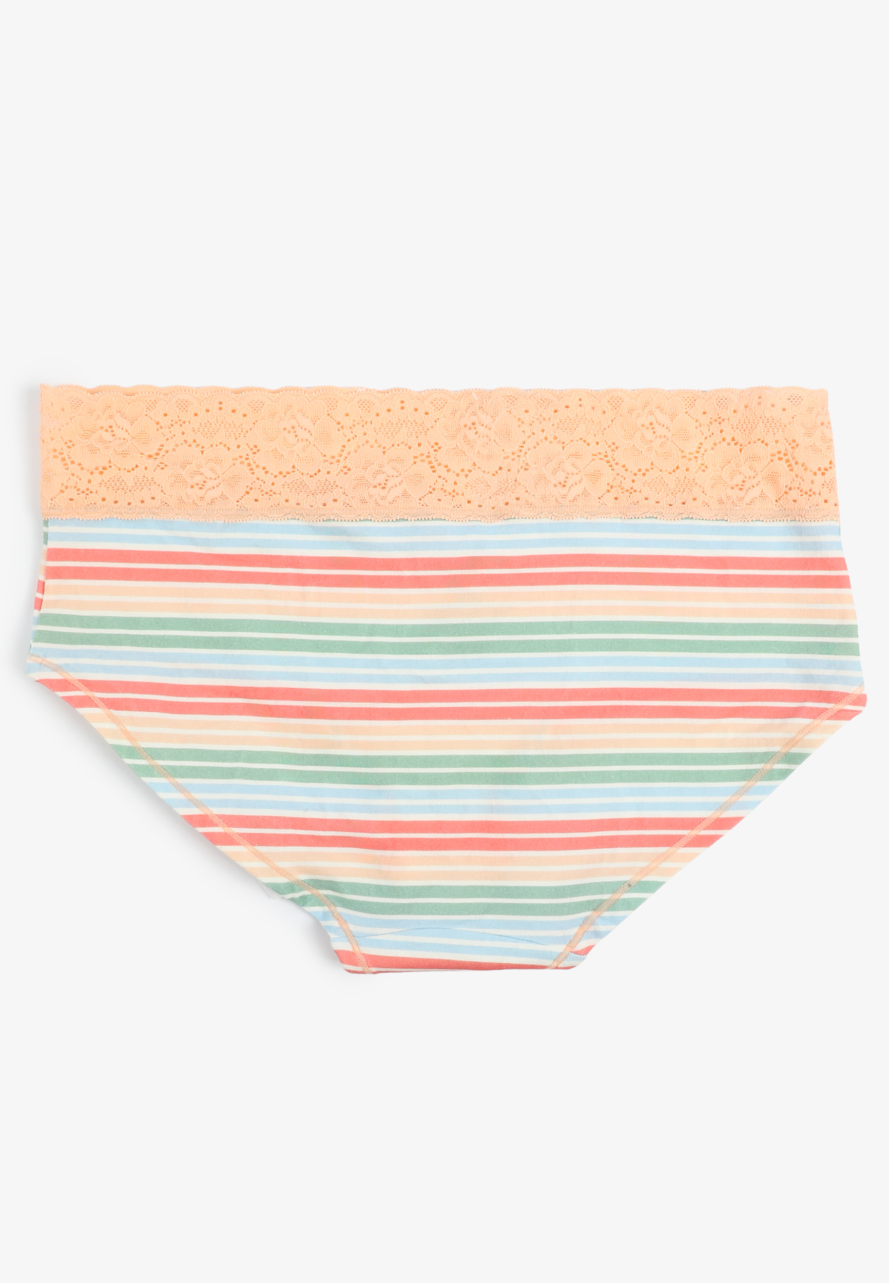Simply Comfy Cotton Colorful Striped Boybrief Panty, MULTI, large