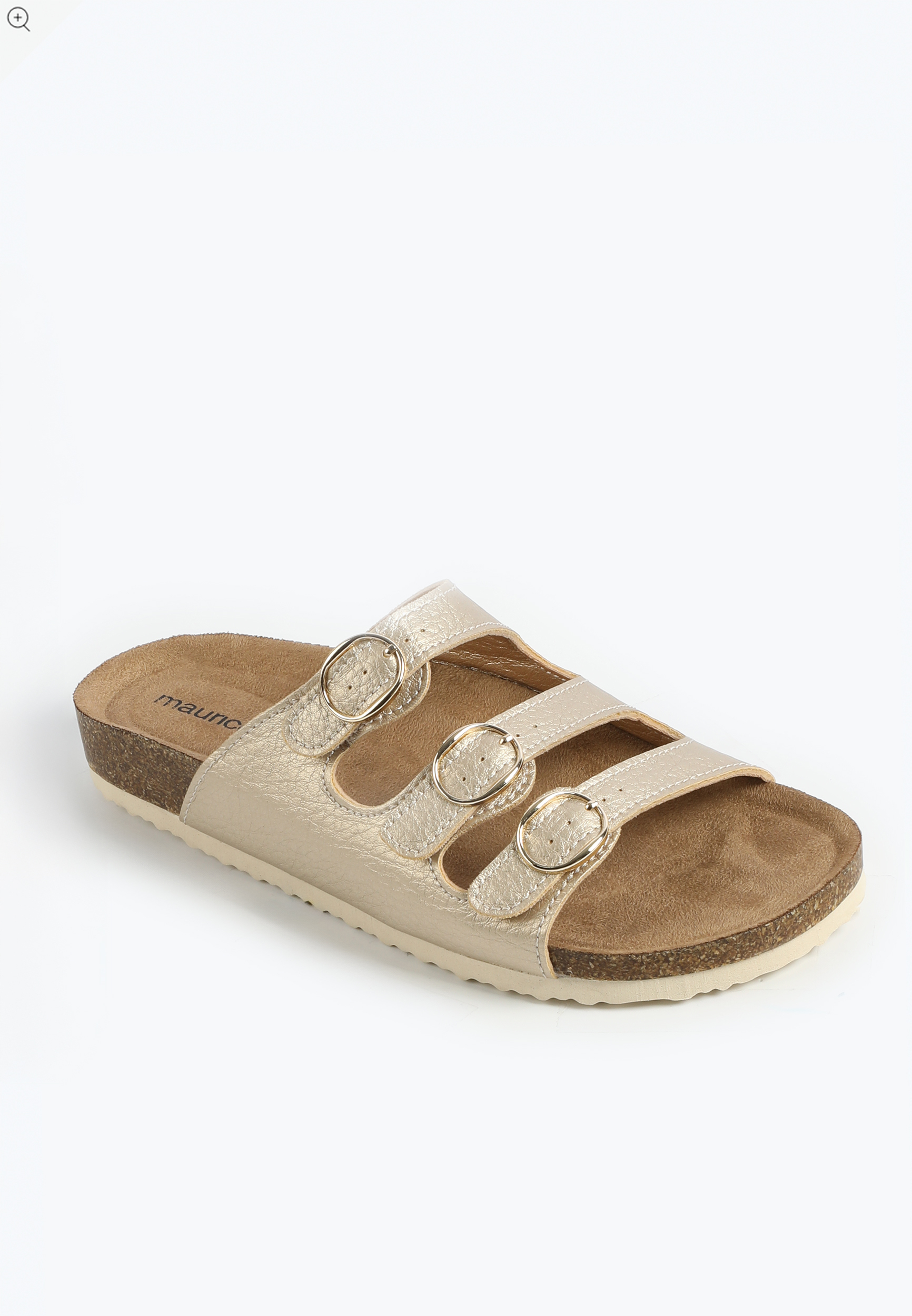 SuperCush Chloe Metallic Three Band Footbed Sandal