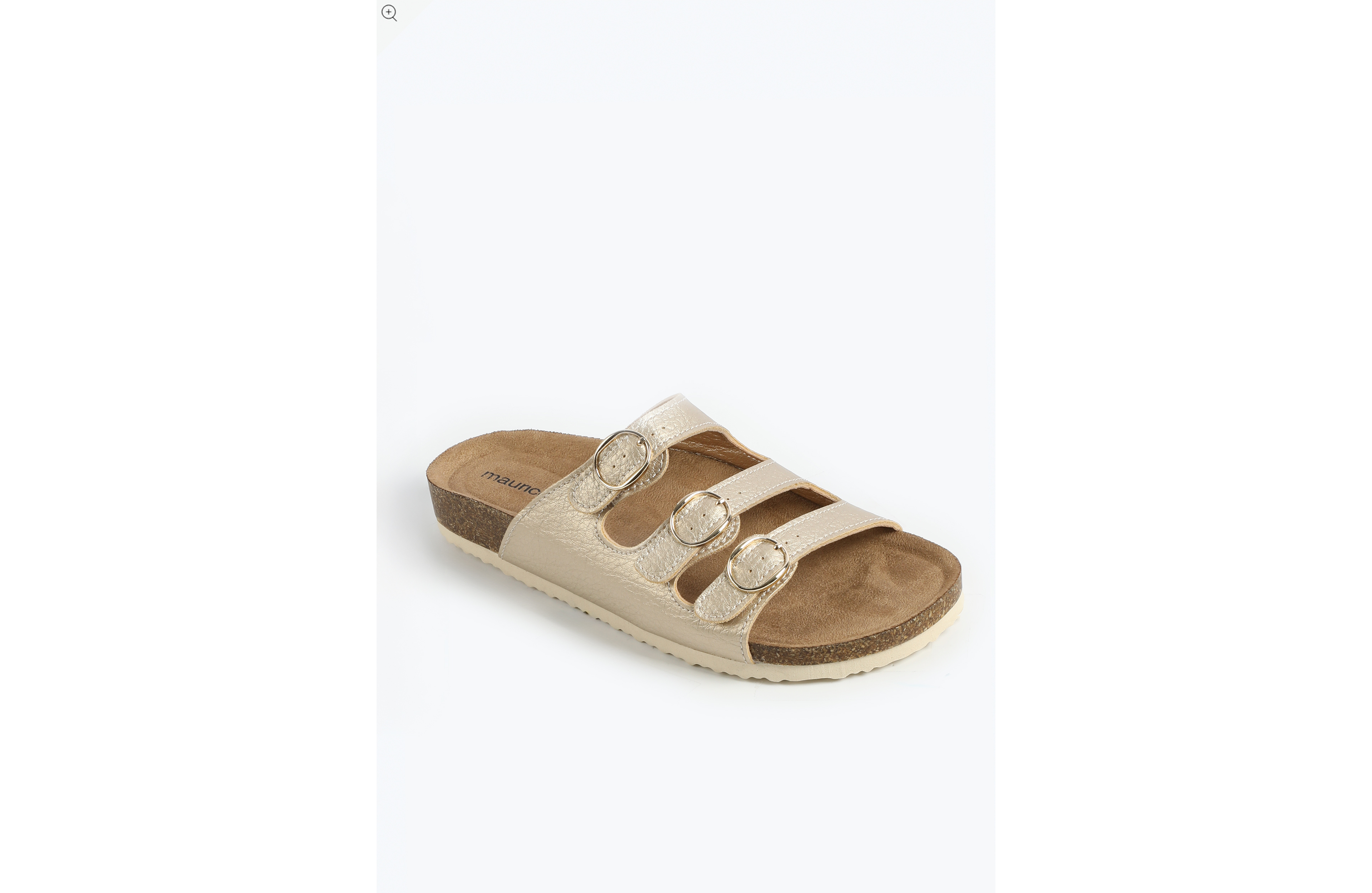 SuperCush Chloe Metallic Three Band Footbed Sandal