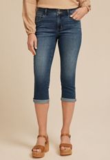 m jeans by maurices&trade; Classic Mid Rise Double Button Capri, C3337, small