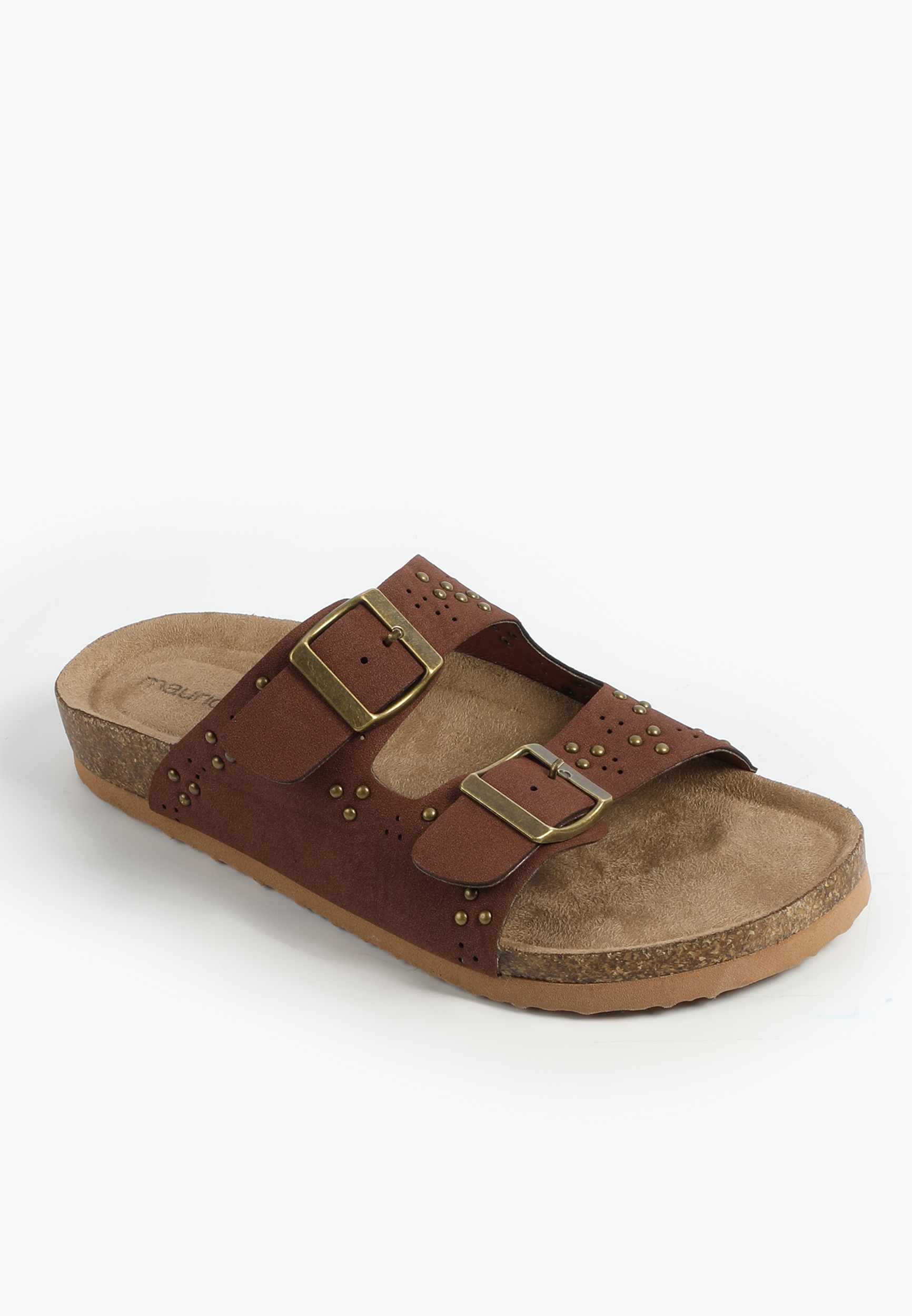 SuperCush Chloe Studded Two Band Footbed Sandal