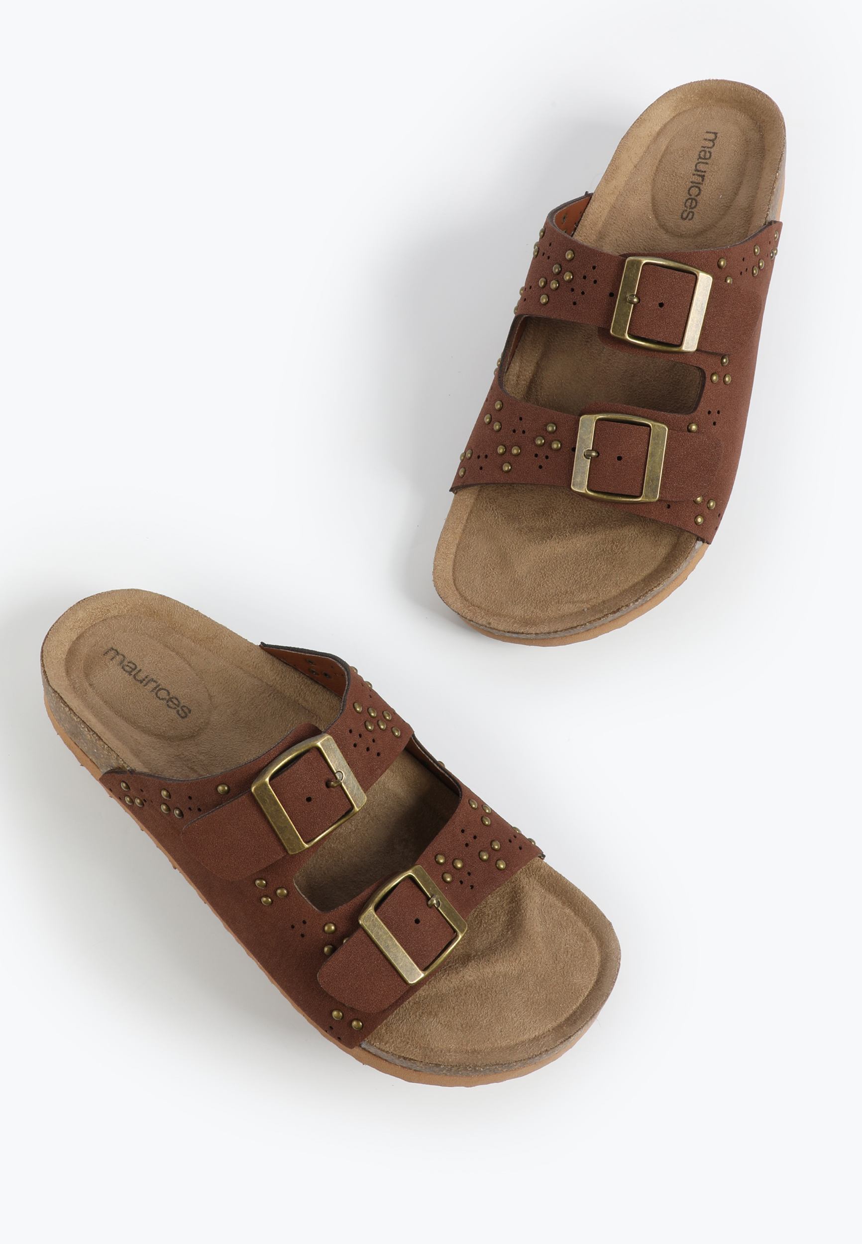 SuperCush Chloe Studded Two Band Footbed Sandal, C115, large