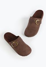 SuperCush Chloe Microsuede Footbed Clog, BROWN, small