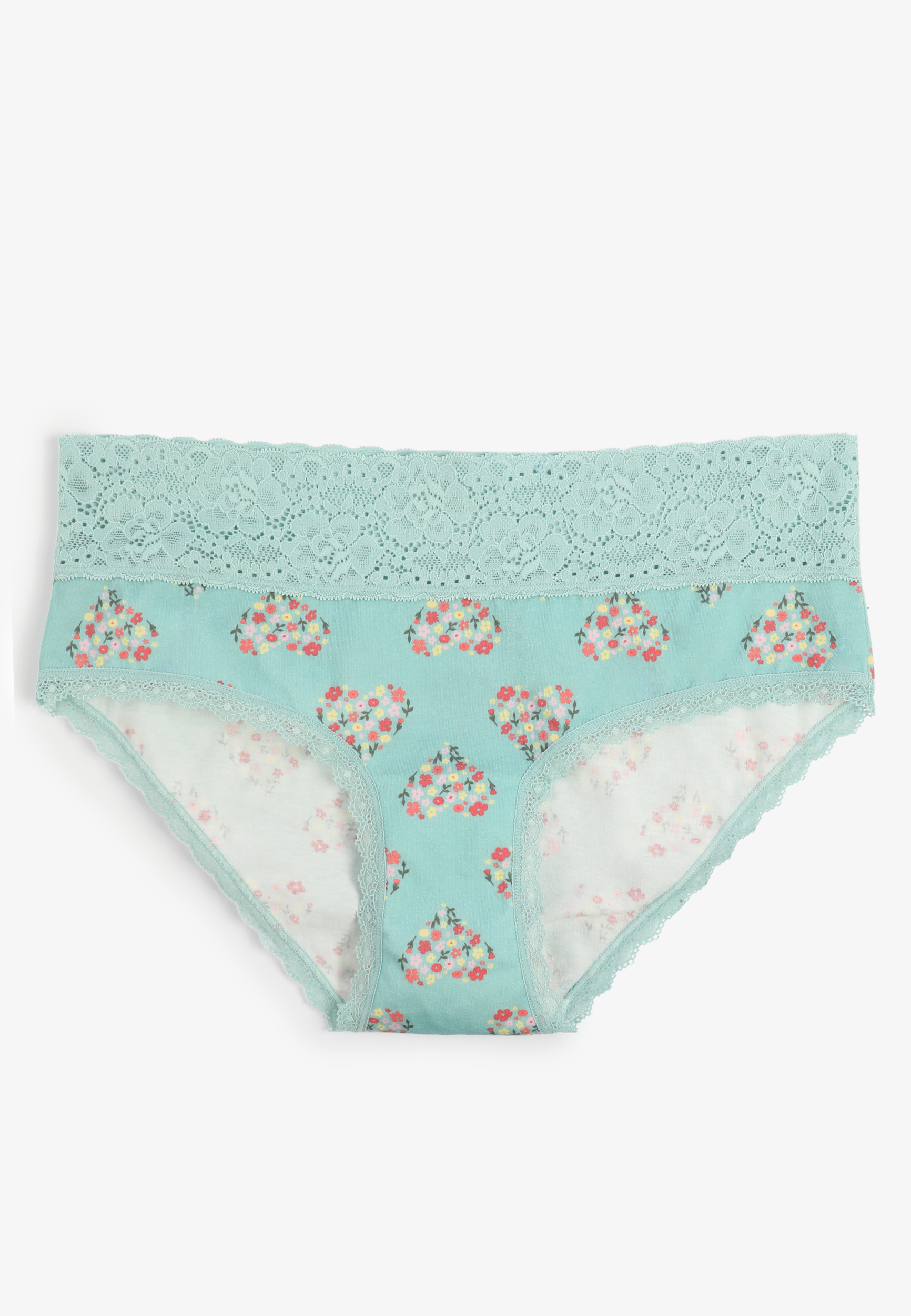 Simply Comfy Cotton Floral Heart Hipster Panty