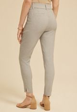 Bengaline Plaid High Rise Skinny Pant, C1755, small