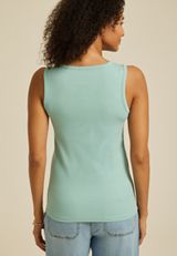 Floral Embroidered Henley Tank Top, C8707, small