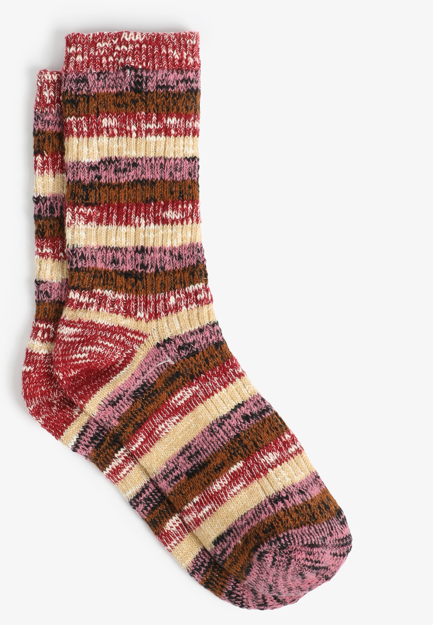 Spacedye Striped Cozy Crew Socks