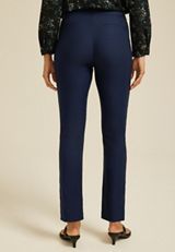 Bengaline High Rise Sateen Tab Pocket Slim Straight Pant, C1919, small