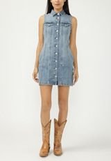 Silver Jeans Co.&reg; 90s Denim Mini Dress, C3337, small
