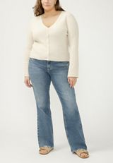 Plus Size Silver Jeans Co.&reg; Suki Curvy Mid Rise Thick Stitch Bootcut Jean, C3337, small