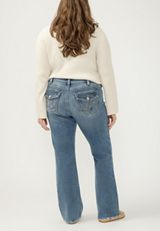 Plus Size Silver Jeans Co.&reg; Suki Curvy Mid Rise Thick Stitch Bootcut Jean, C3337, small