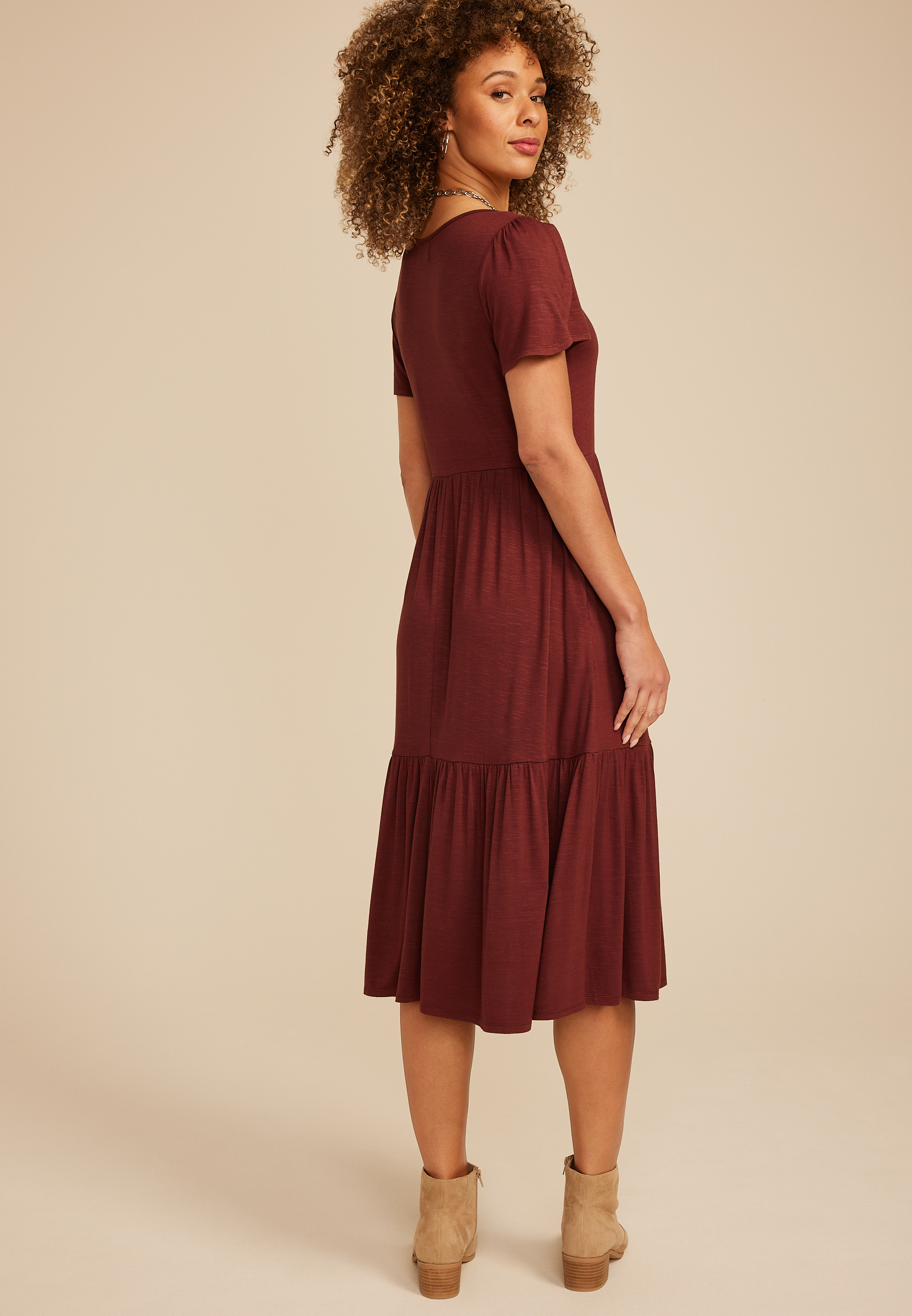 24/7 Tulip Sleeve Midi Dress, C7108, large