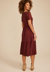 24/7 Tulip Sleeve Midi Dress, C7108, small