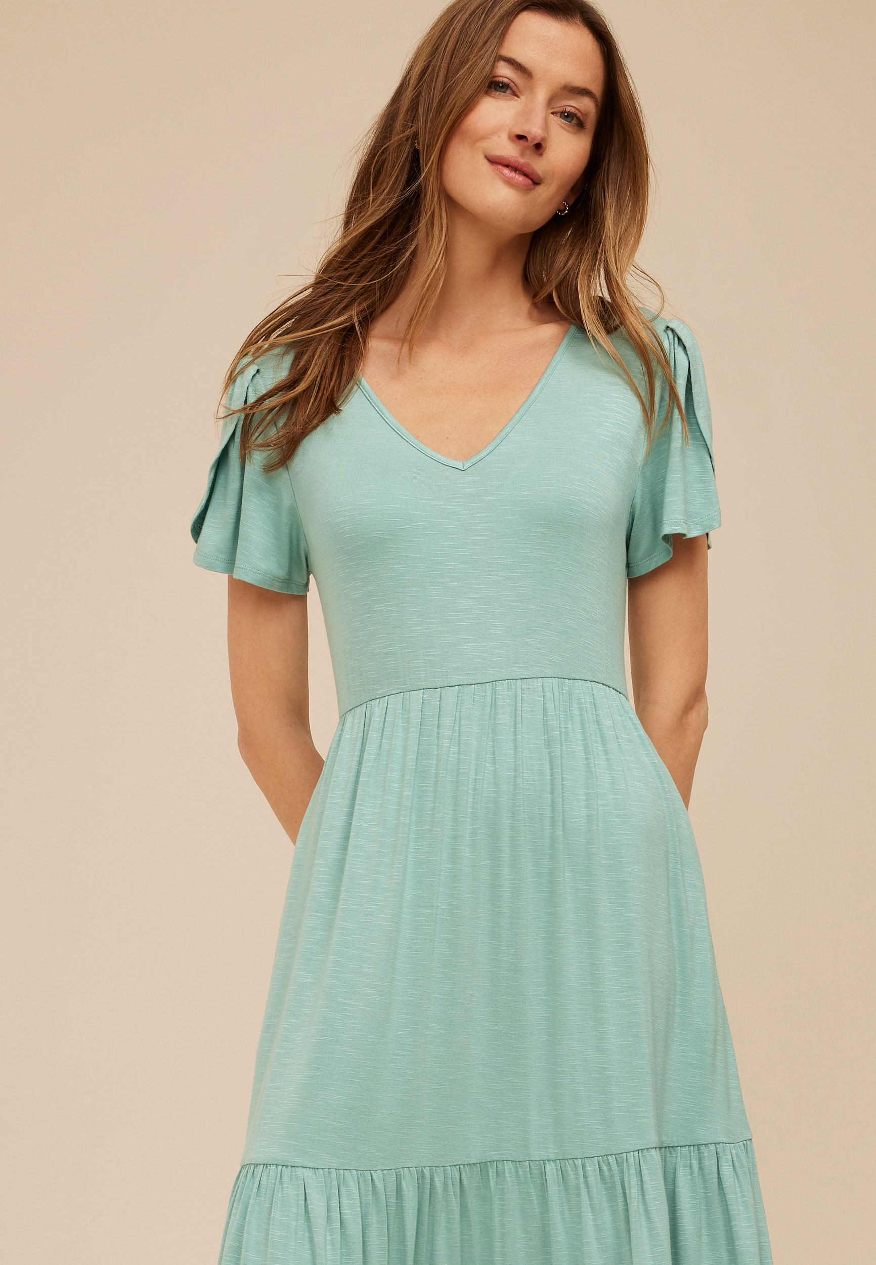 24/7 Tulip Sleeve Midi Dress - thumbnail 3