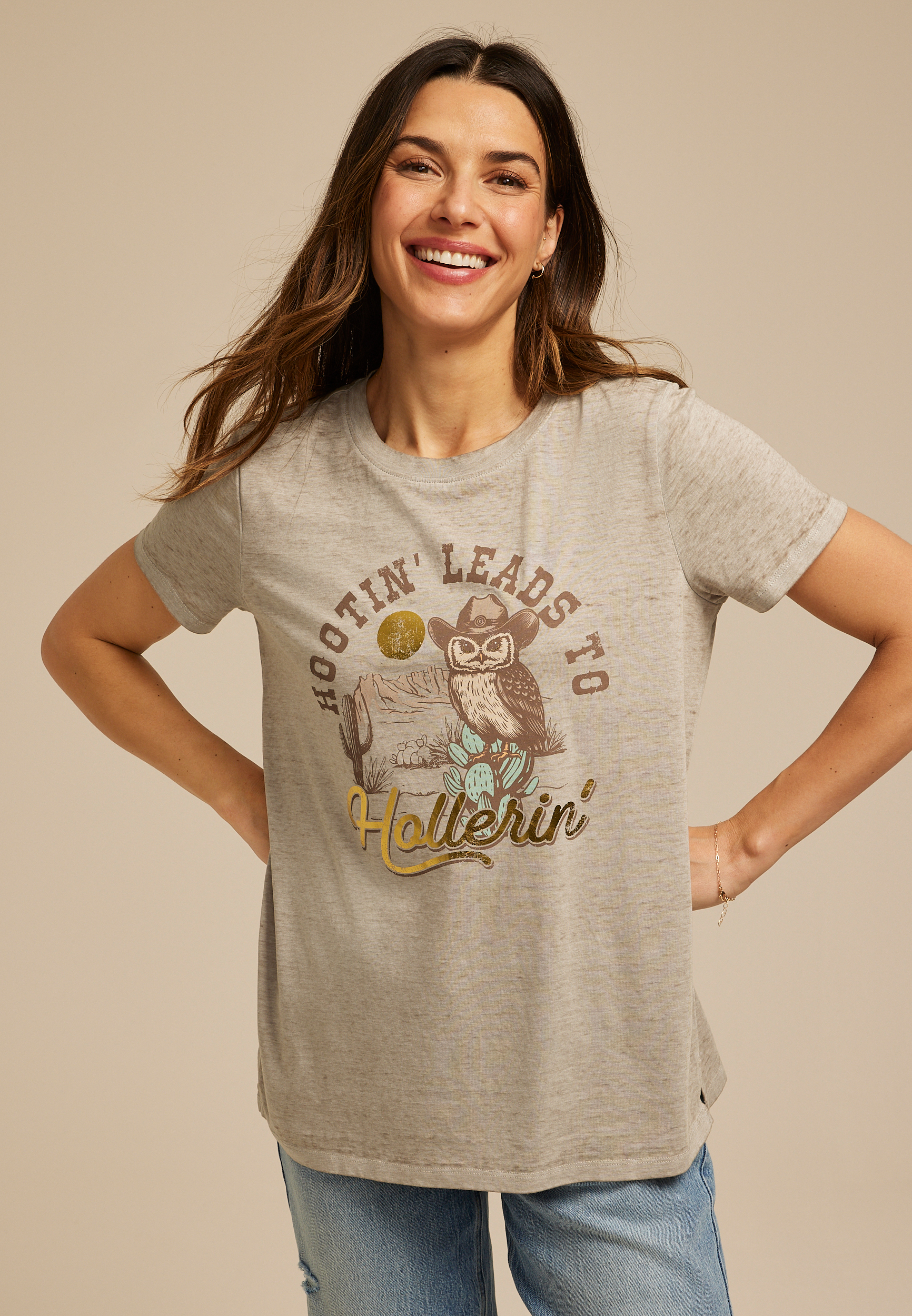 Hootin Leads to Hollerin Classic Fit Graphic Tee