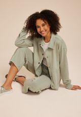 Washed Terry Snap Button Shacket, C7225, small
