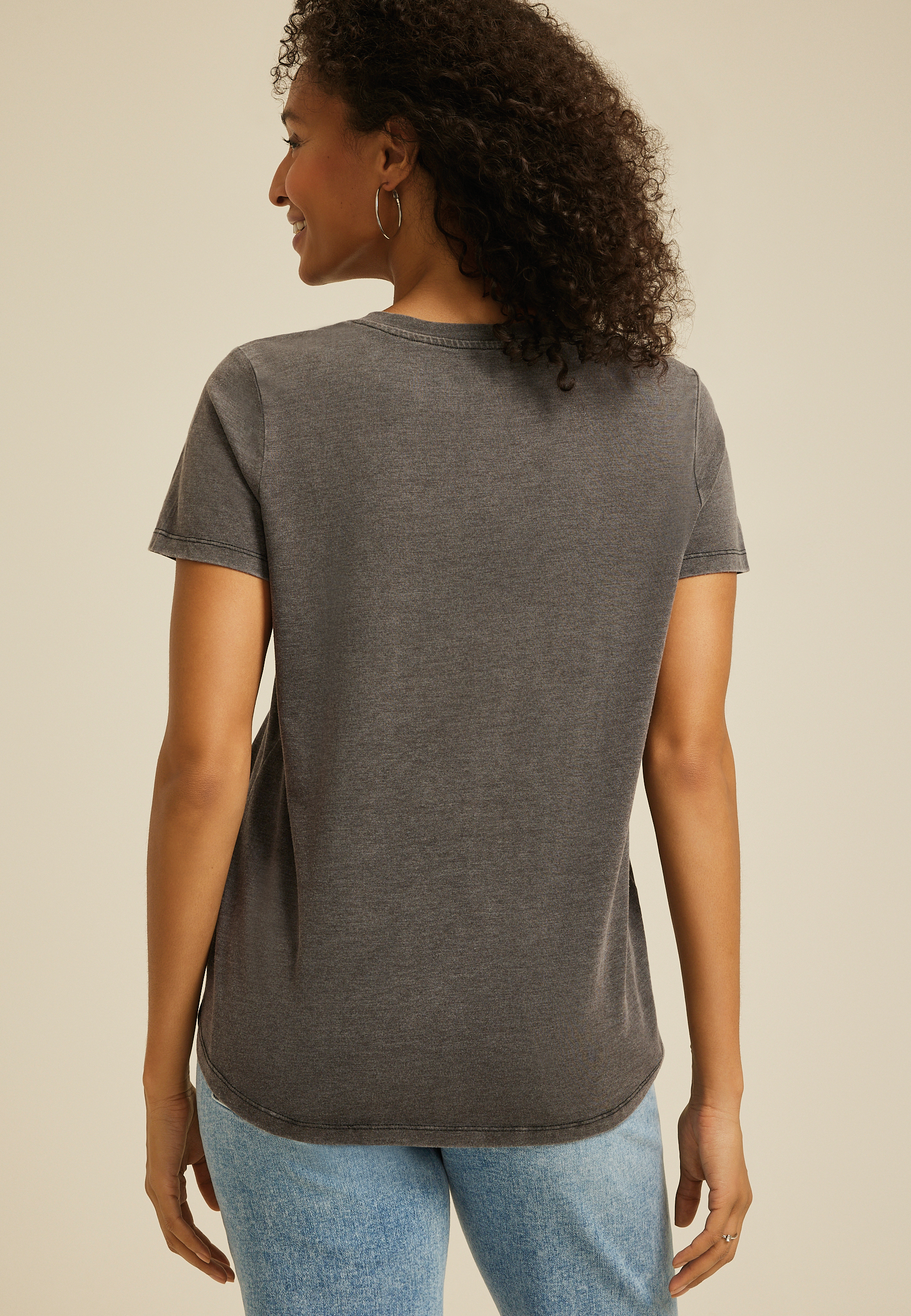 Embroidered Western Icon Classic Fit Graphic Tee, C125, large