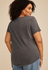 Plus Size Embroidered Western Icon Classic Fit Graphic Tee, C125, small