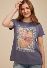 Floral Be True To Yourself Classic Fit Graphic Tee, C3462, small