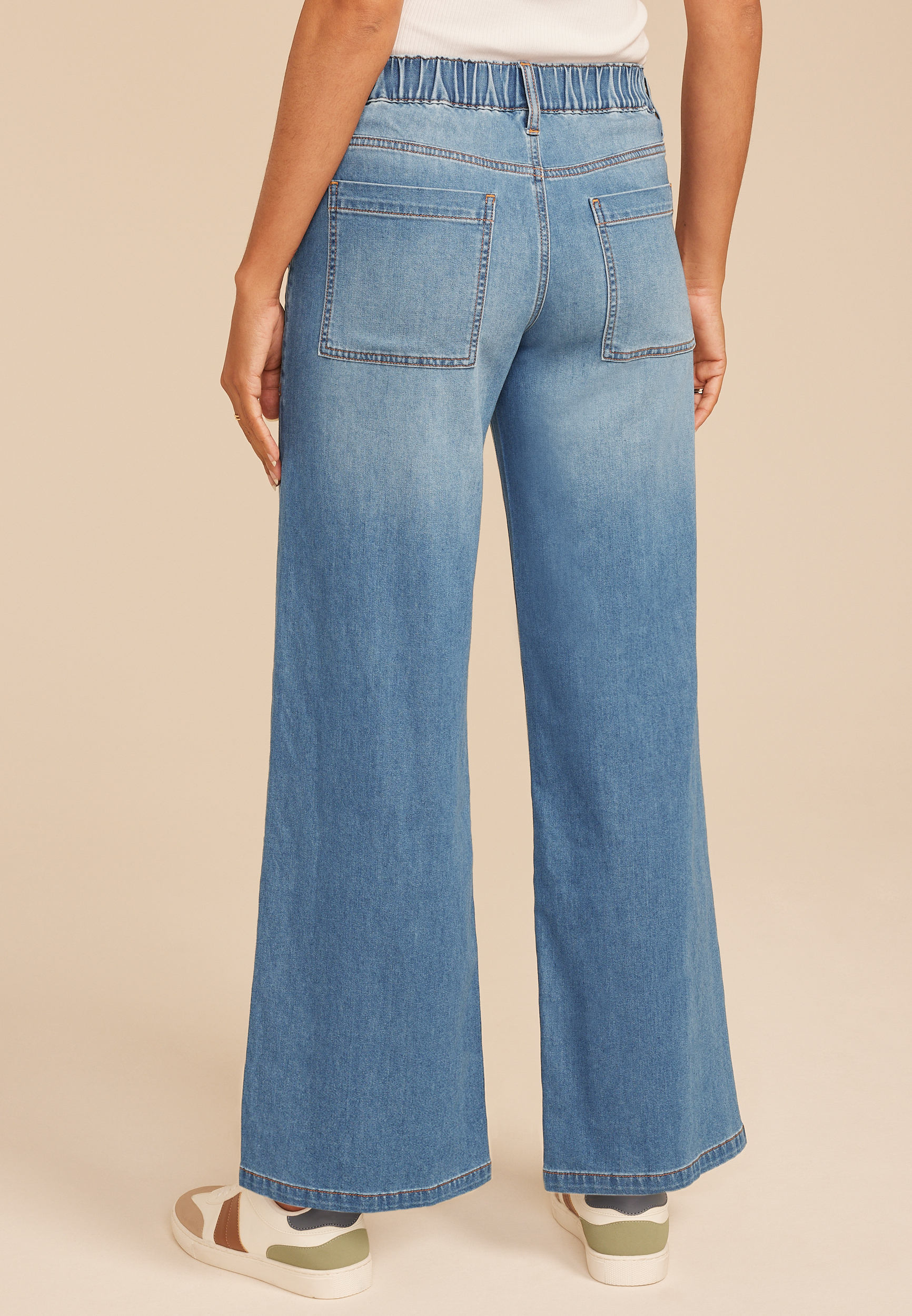 Medium Mid Rise Soft Utility Wide Leg Jean, C3337, large