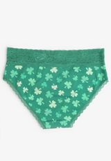 Simply Comfy Cotton Shamrock Print Hipster Panty, C9559, small