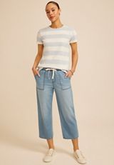 m jeans by maurices&trade; Soft High Rise Straight Cropped Jean, C3337, small
