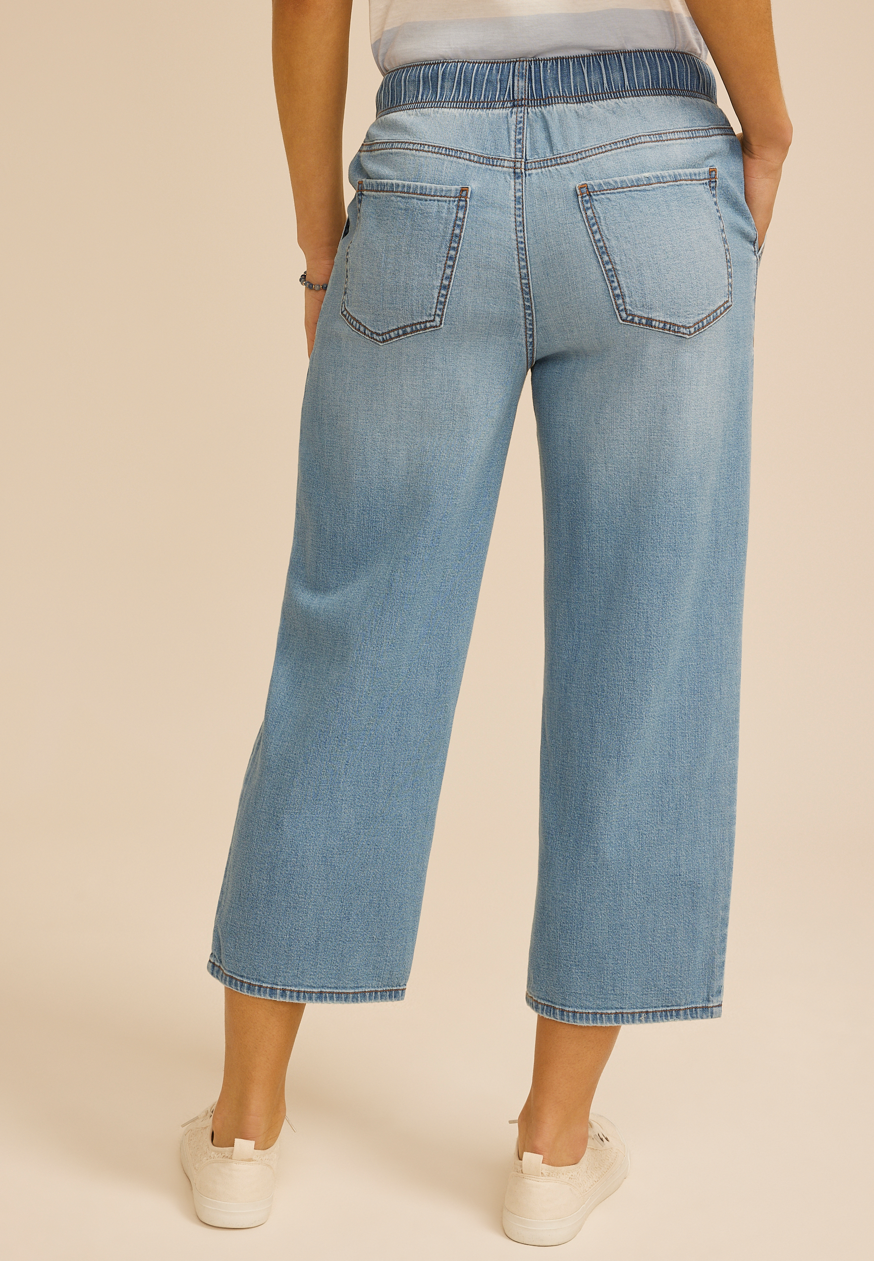 m jeans by maurices&trade; Soft High Rise Straight Cropped Jean, C3337, large