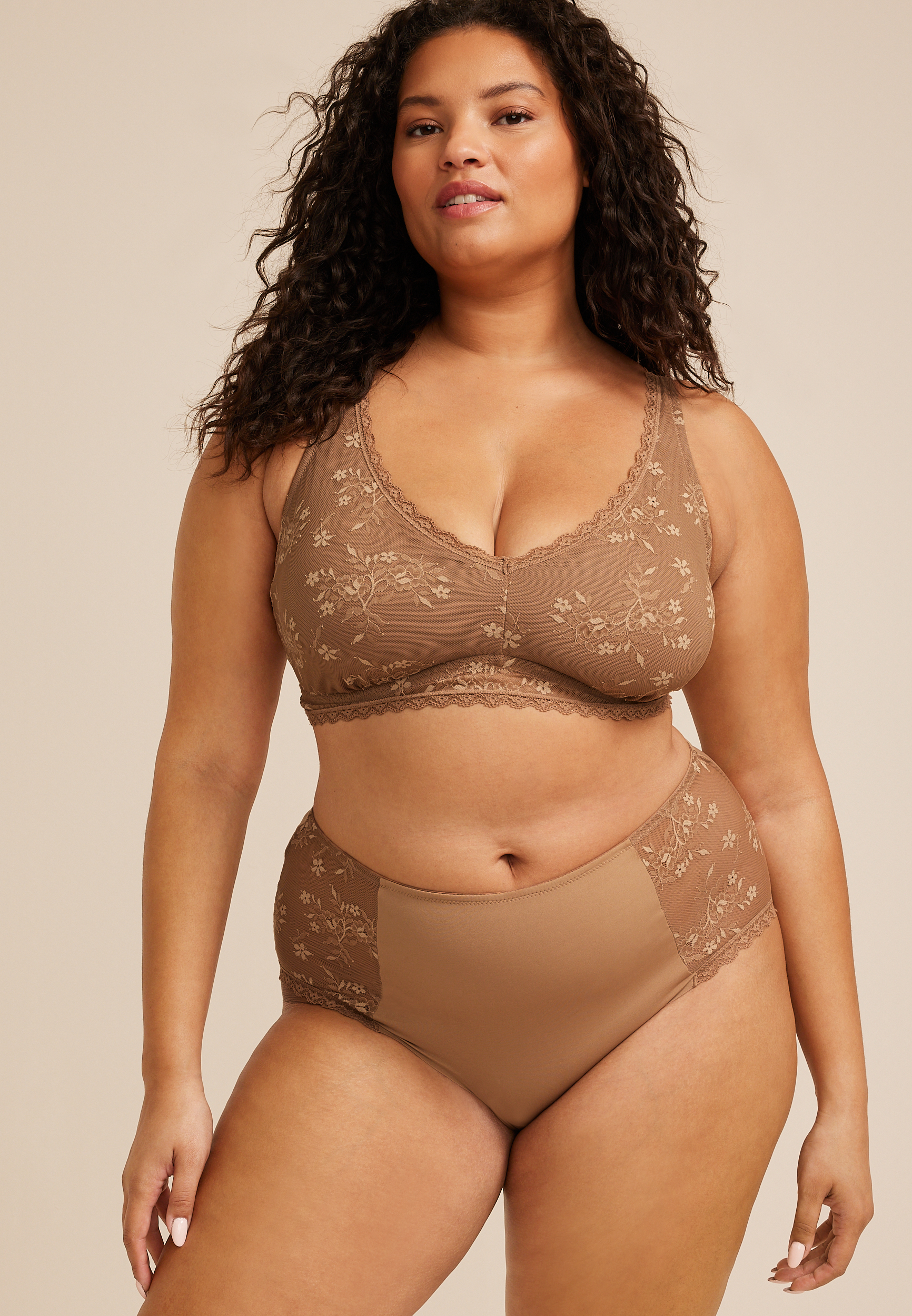 Invisibliss Lace Side High Waist Hipster Panty, C574, large