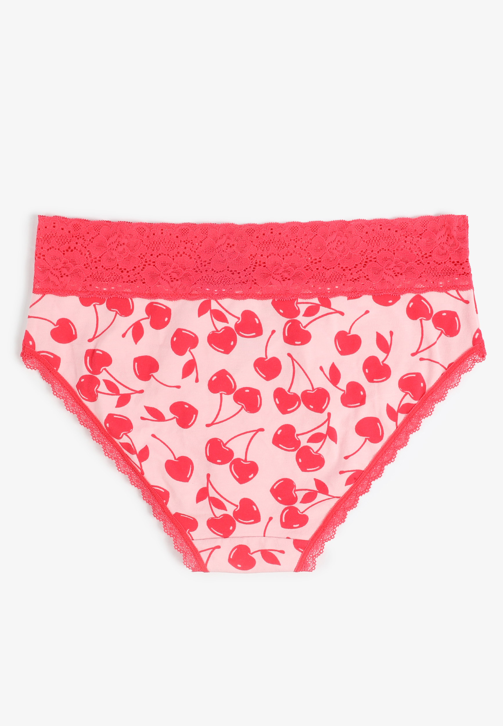 Simply Comfy Cotton Cherry Heart Print Hipster Panty, C9463, large