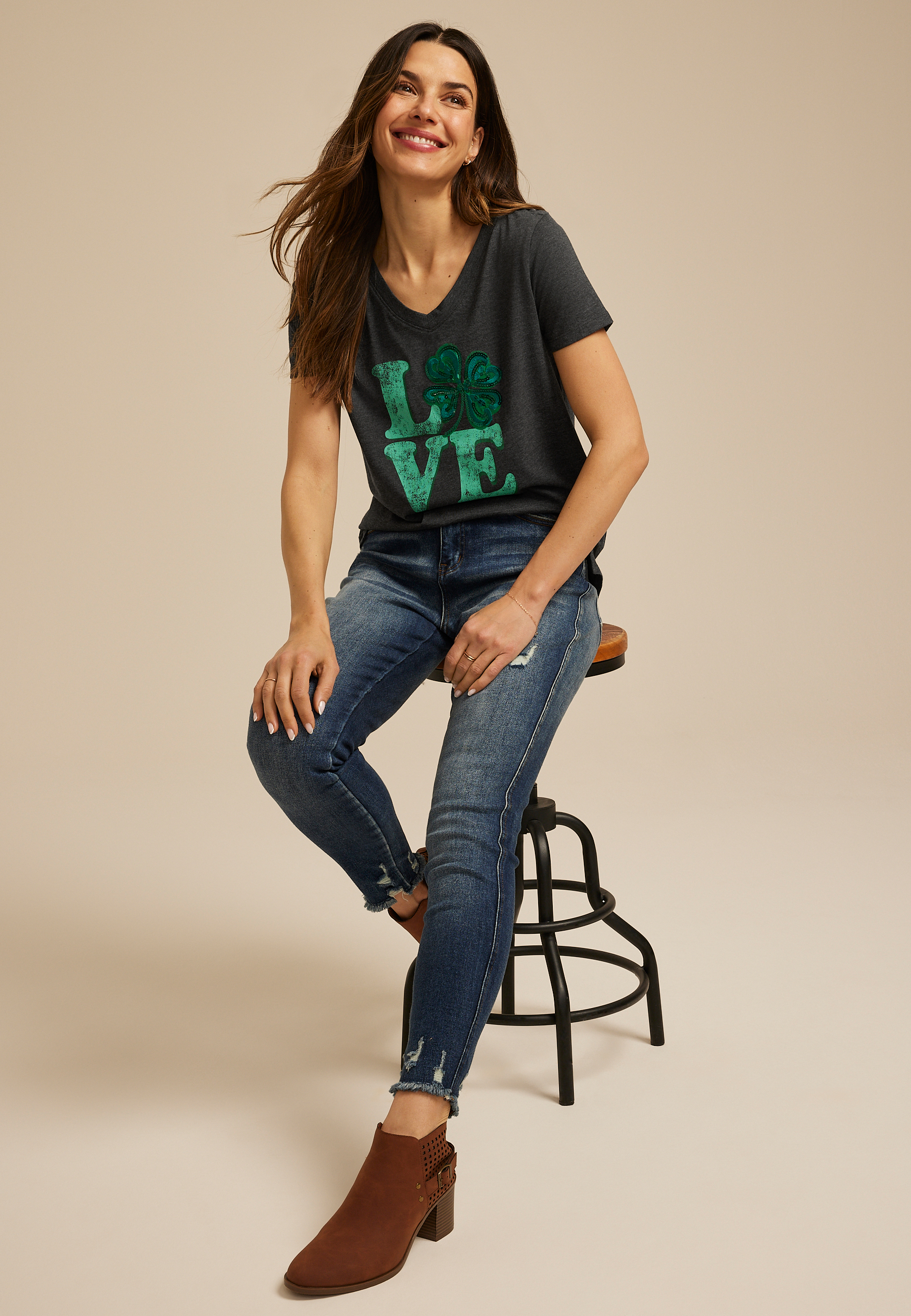 Clover Love Classic Fit Graphic Tee