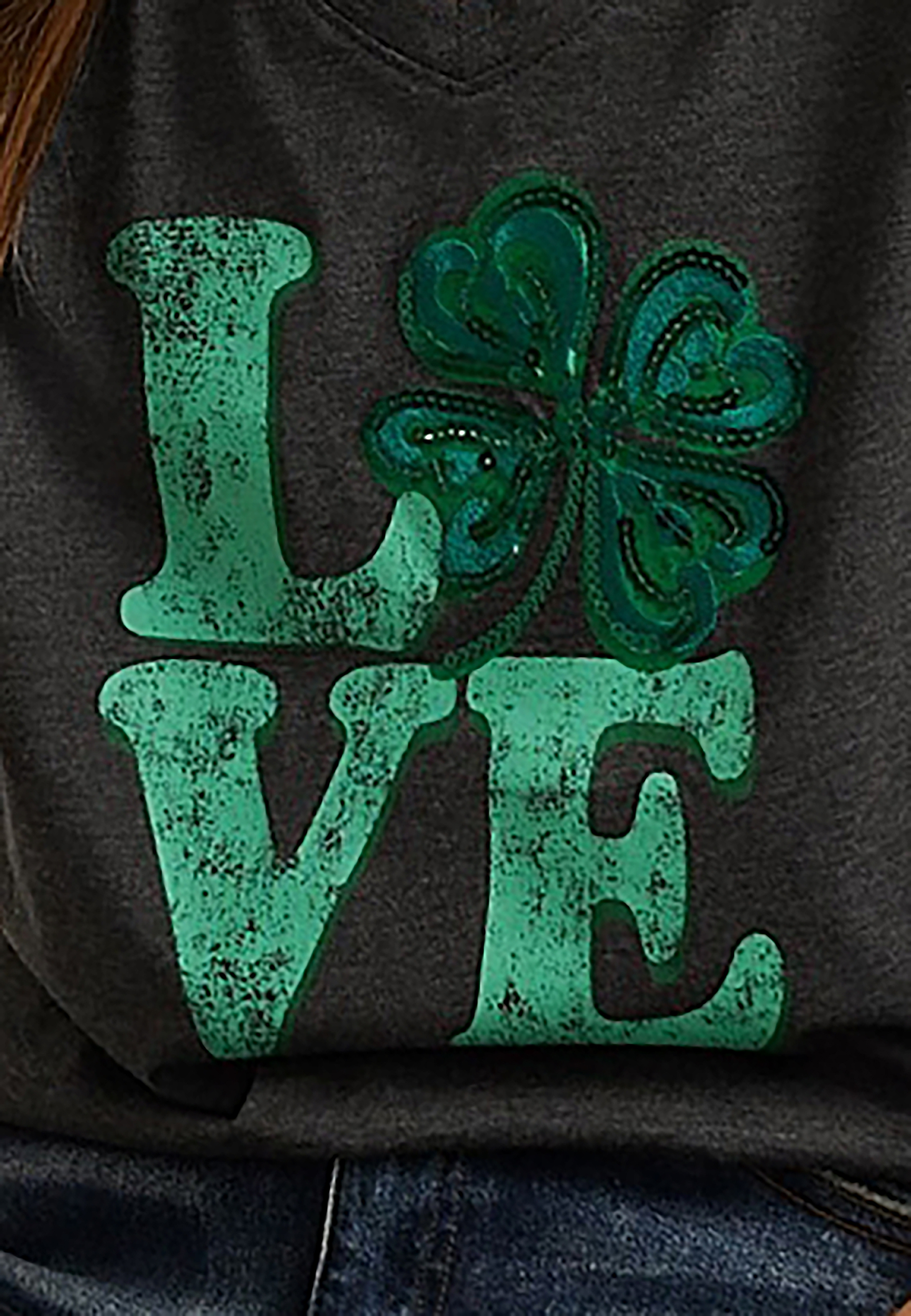 Clover Love Classic Fit Graphic Tee, C125, large
