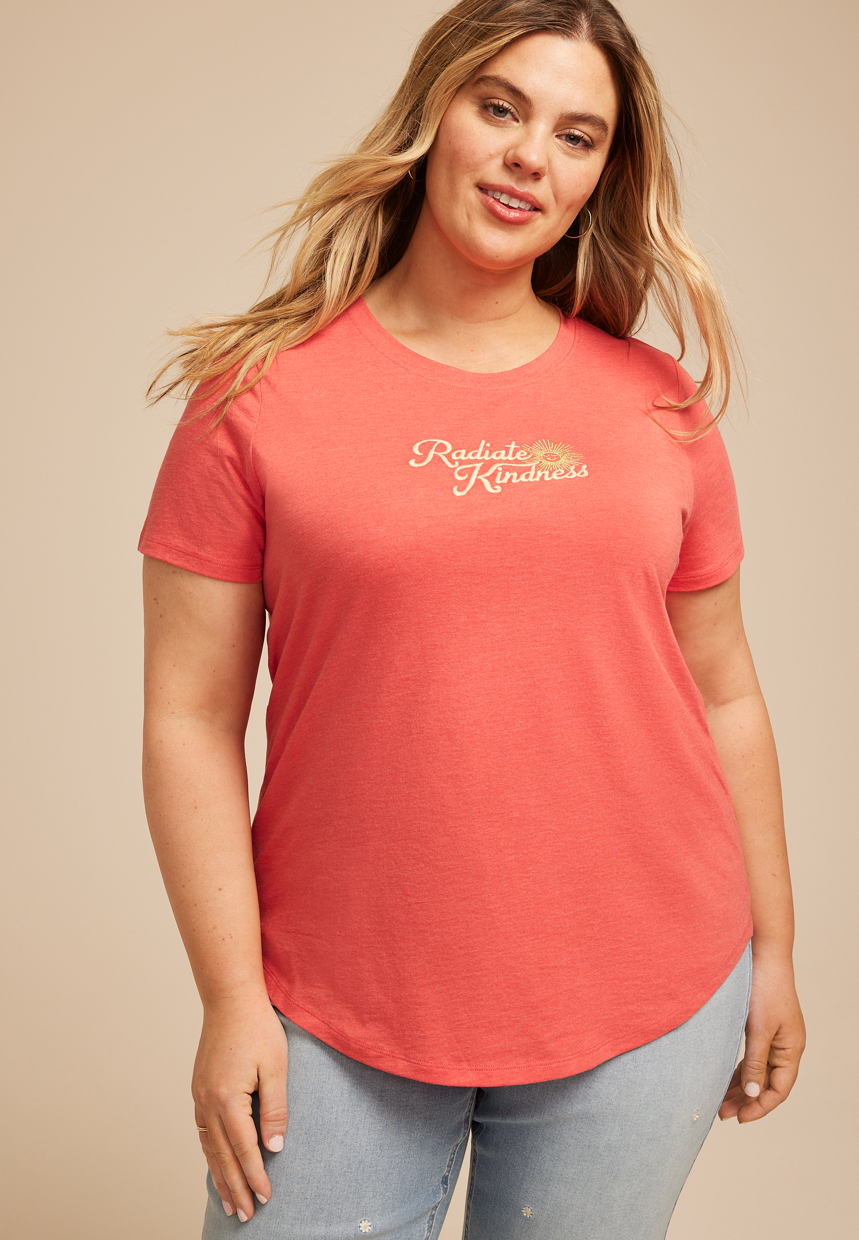 Plus Size Radiate Kindness Classic Fit Graphic Tee