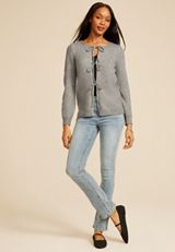 Bow Tie Front Cardigan, C2820, small
