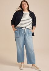 Plus Size m jeans by maurices&trade; Soft High Rise Straight Cropped Jean, C3337, small