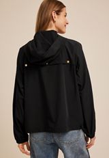 Black Woven Active Jacket, C106, small