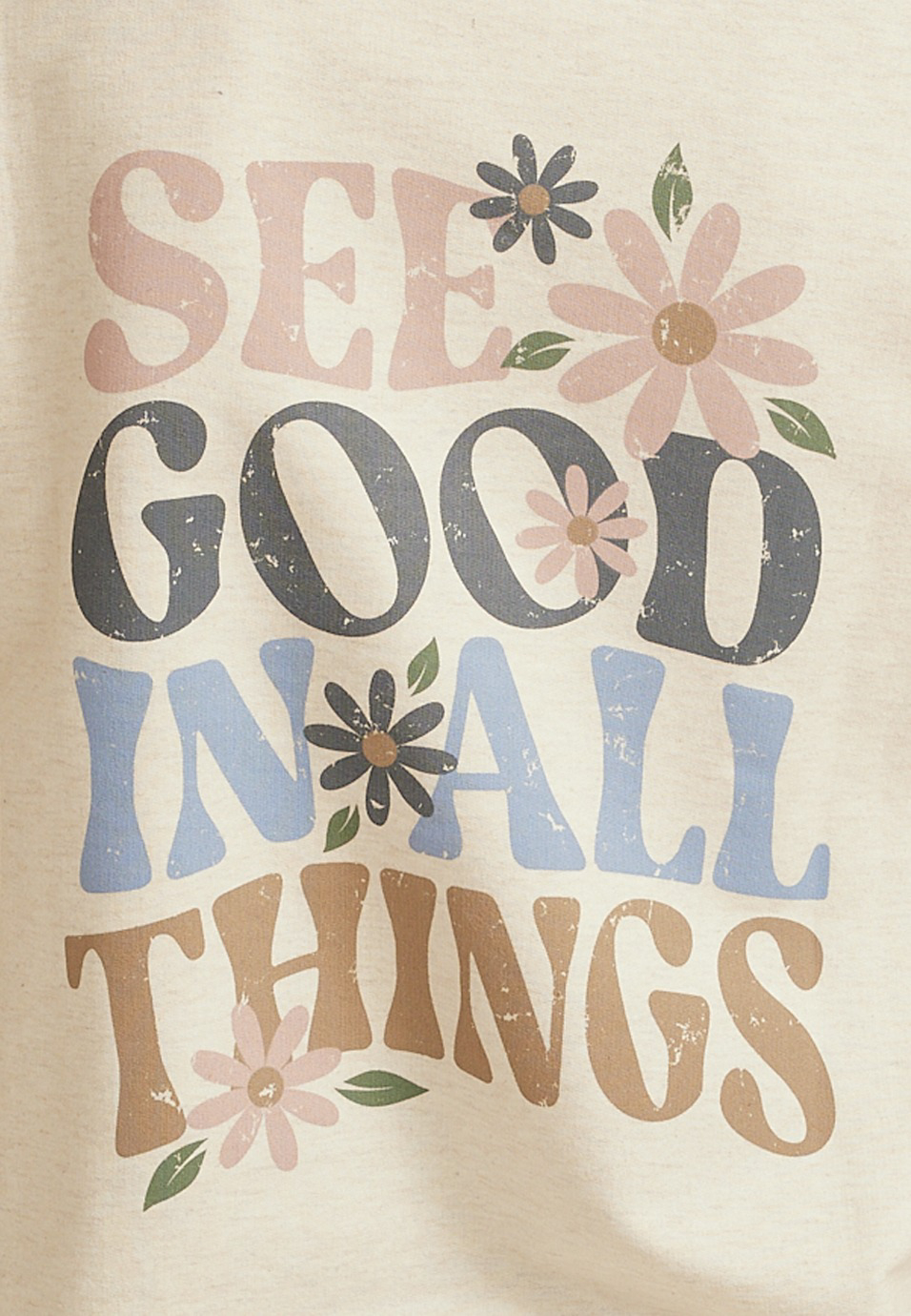 See Good In All Things Floral Embroidered Sweatshirt, OATMEAL HEATHER, large