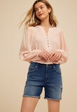 m jeans by maurices&trade; High Rise Destructed Rolled Hem 5in Short, C3337, small