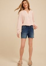 m jeans by maurices&trade; High Rise Destructed Rolled Hem 5in Short, C3337, small