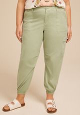 Plus Size Lightweight Stretch High Rise Jogger, C201, small