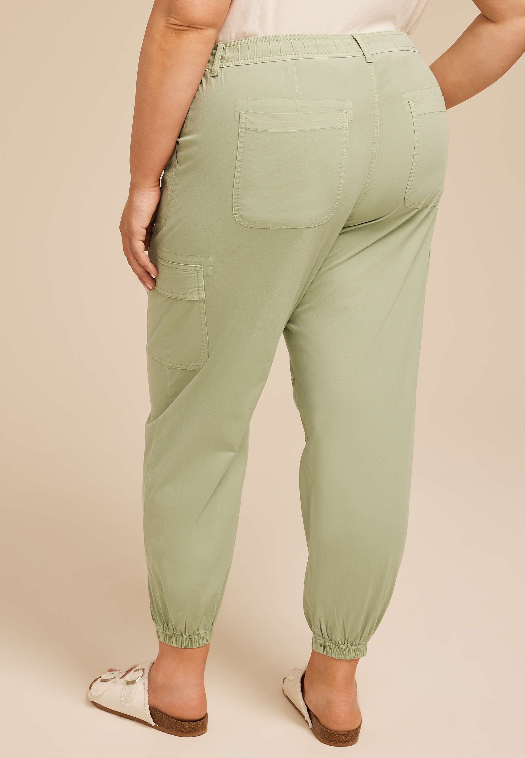 Plus Size Lightweight Stretch High Rise Jogger, C201, large