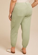 Plus Size Lightweight Stretch High Rise Jogger, C201, small