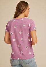24/7 Dawson Floral Embroidered Crew Neck Tee, C3018, small