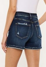 KanCan&trade; High Rise Open Ripped Cuffed Hem 4in Short, C258, small
