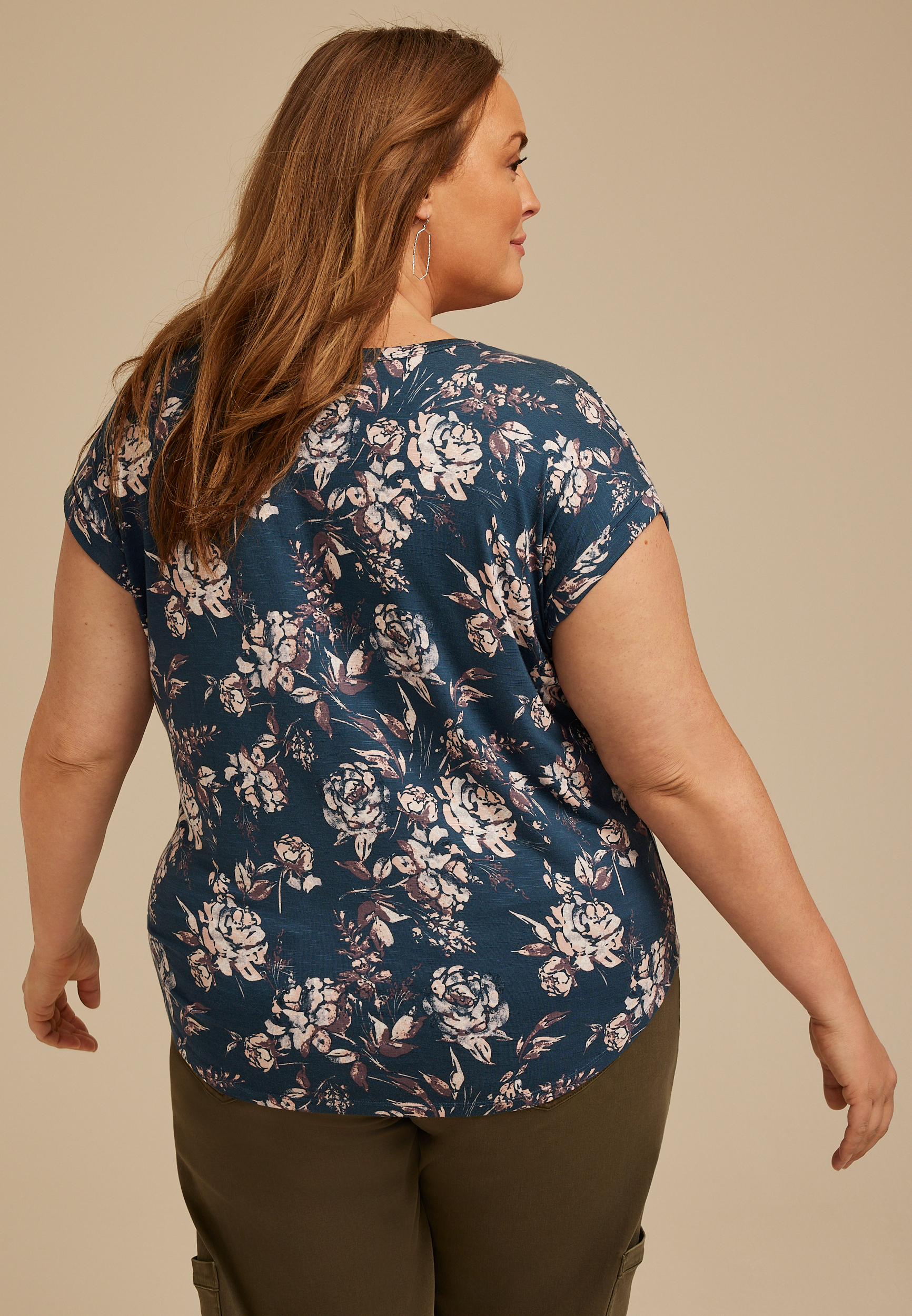 Plus Size 24/7 Floral Clara Tee, C3123, large