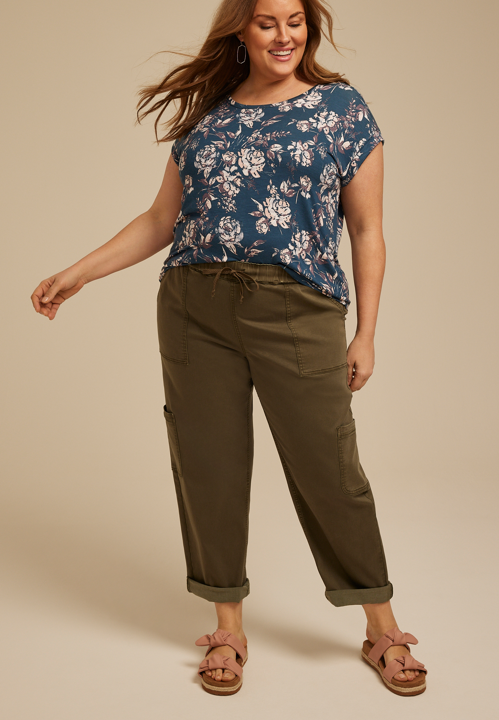 Plus Size 24/7 Floral Clara Tee, C3123, large